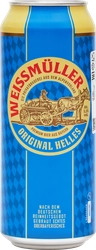 Пиво светлое WEISSMULLER Original Helles фильтрованное непастеризованный 5,3%, 0.5л