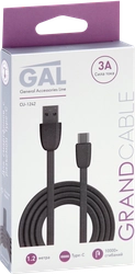 Кабель GAL CU-1242/2143 USB A - type-C 3A 1,2м, TPE