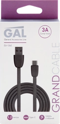 Кабель GAL CU-1242 USB A - type-C 3A 1,2м, TPE