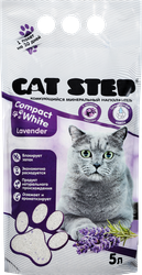 Наполнитель минеральный для кошачьего туалета CAT STEP Compact White Lavеnder комкующийся, 4,2кг