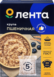 Изображение товара Крупа пшеничная ЛЕНТА в пакетиках, 5х80г