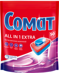 Изображение товара Таблетки для посудомоечной машины СОМАТ Экстра, 50шт