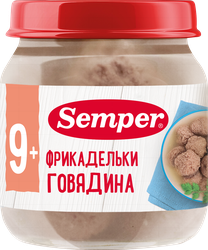 Изображение товара Фрикадельки мясные SEMPER Говядина, с 9 месяцев, 100г