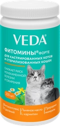 Корм функциональный для кошек VEDA Фитомины Форте, для стерилизованных и кастрированных, 100г