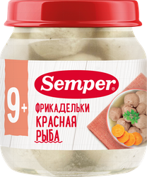 Изображение товара Фрикадельки рыбные SEMPER Красная рыба, с 9 месяцев, 100г