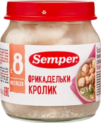 Фрикадельки мясные SEMPER Кролик, с 8 месяцев, 100г