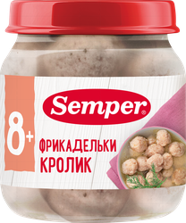 Изображение товара Фрикадельки мясные SEMPER Кролик, с 8 месяцев, 100г
