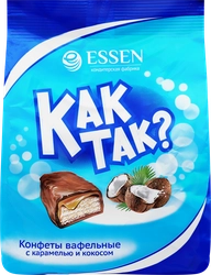 Конфеты вафельные ESSEN Как так? с карамелью и кокосом, 210г