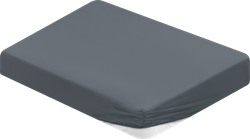 Изображение товара Простыня на резинке HOMECLUB 160х200см, серая, поплин, Арт. HCP/SE1620/Д1