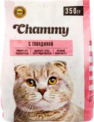 Корм сухой для кошек CHAMMY с говядиной, 350г