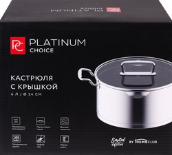 Кастрюля PLATINUM CHOICE с крышкой, нержавеющая сталь, 6л, Арт. AD-KP5