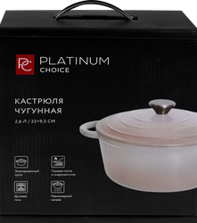 Кастрюля PLATINUM CHOICE индукция, эмаль, чугун, 3.5л, Арт. RL-CI2