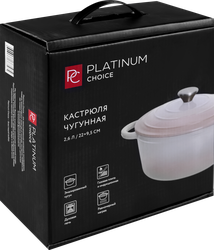 Кастрюля PLATINUM CHOICE индукция, эмаль, чугун, 3.5л, Арт. RL-CI2