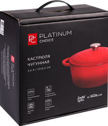 Кастрюля PLATINUM CHOICE индукция, эмаль, чугун, 2.6л, Арт. RL-CI3