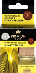 Освежитель воздуха автомобильный PREMIUM CLUB Sunny Yellow, аналог аромата Tom Ford – Tobacco Vanille, 6мл
