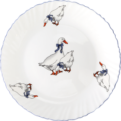 Изображение товара Тарелка обеденная HOMECLUB Гуси 24см, стекло, Арт. BC-N0106