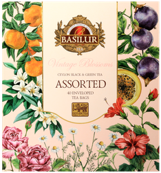 Изображение товара Набор подарочный чайный BASILUR Винтажные цветы Ассорти черный и зеленый, 60г
