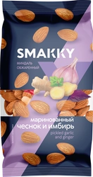 Миндаль SMAKKY жареный, чеснок и имбирь, 150г