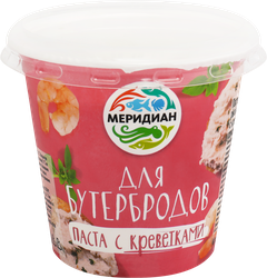 Изображение товара Паста для бутербродов МЕРИДИАН с креветками в сливочном соусе, 140г