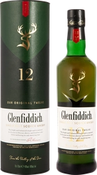 Виски GLENFIDDICH Шотландский солодовый 12 лет 40%, п/у, 0.7л