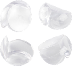 Изображение товара Накладки на угол РЫЖИЙ КОТ круглые прозрачные, крепление – двухсторонний скотч, Арт. 103688, 4шт