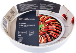 Форма для запекания HOMECLUB Opal 28см, круглая, жаропрочное стекло, Арт. SR234