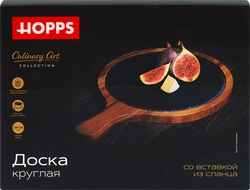 Доска HOPPS 38х28х2см, круглая, акация, Арт. OX-LP1