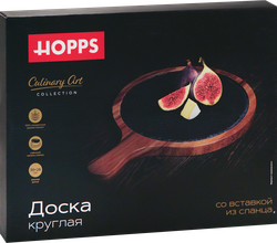 Доска HOPPS 38х28х2см, круглая, акация, Арт. OX-LP1