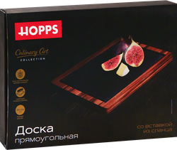 Доска HOPPS 34х24х2см, прямоугольная, акация, Арт. OX-LP2