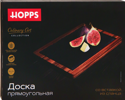 Доска HOPPS 34х24х2см, прямоугольная, акация, Арт. OX-LP2