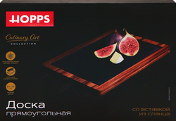 Доска HOPPS 34х24х2см, прямоугольная, акация, Арт. OX-LP2