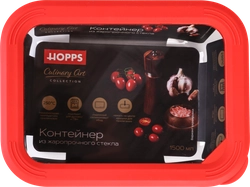 Контейнер HOPPS жаропрочное стекло, силикон, 1.5л, Арт. NE-BG5