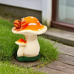 Фигура садовая GIARDINO CLUB Грибы с улиткой 23х23х28см, Арт. GD24021
