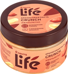 Паста арахисовая ЛЕНТА LIFE Crunch, 250г