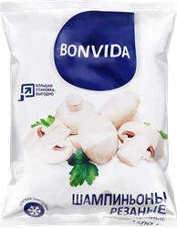 Шампиньоны быстрозамороженные BONVIDA резаные, 1,5кг