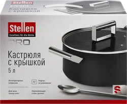 Кастрюля STELLEN Pro, кованая, антипригарное покрытие, индукция, с крышкой, 5л, Арт. TR-9905