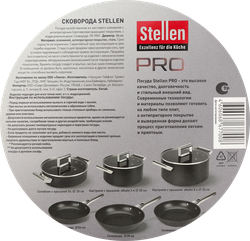 Сковорода STELLEN Pro 24см, кованая, антипригарное покрытие, индукция, Арт. TR-9901