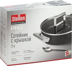 Сотейник STELLEN Pro 26см, кованый, антипригарное покрытие, индукция, с крышкой, Арт. TR-9906