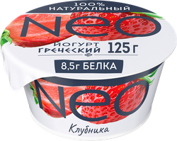 Изображение товара Йогурт NEO Греческий Клубника 1,7%, без змж, 125г
