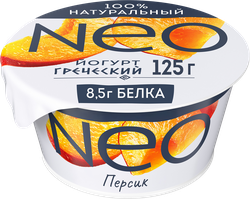 Изображение товара Йогурт NEO Греческий Персик 1,7%, без змж, 125г
