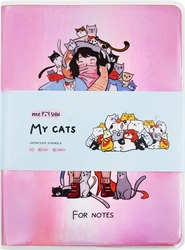 Записная книжка MESHU My cats, А5, 80 листов, кожзам
