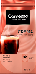 Кофе зерновой COFFESSO Crema жареный, 250г