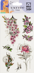 Наклейка-тату MESHU Flower, 22х10см