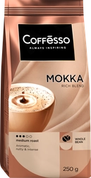 Кофе зерновой COFFESSO Mokka жареный, 250г