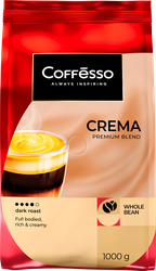 Изображение товара Кофе зерновой COFFESSO Crema жареный 1кг насыщенный бленд арабики и робусты