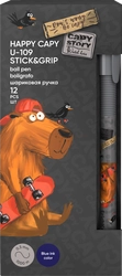 Ручка шариковая ERICHKRAUSE U-109 stick&grip Happy capy 1.0, Ultra glide technology, Арт. 61101