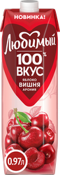Изображение товара Нектар ЛЮБИМЫЙ Яблоко, вишня, черноплодная рябина, 0.97л