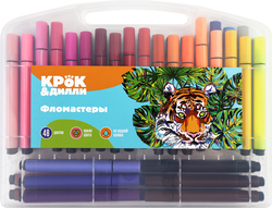 Фломастеры КРОК&ДИЛЛИ 48 цветов, в кейсе, Арт. NBV-BTS02