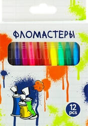 Фломастеры КРОК&ДИЛЛИ Graffiti, 12 цветов, Арт. MF923564-1