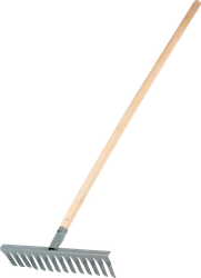 Изображение товара Грабли 365 ДНЕЙ 145х41х9см с развернутым зубом 14 зубьев, с черенком, Арт. 332037